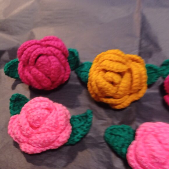 Hand Crocheted Roses - Picture 5 of 6